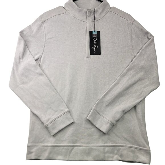 Walter Hagen Mens Small Light Grey Heather 1/4 Zip Pullover Lightweight Golf - Picture 1 of 9